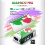 Bang King 60K Puffs Ice Cool – Visokokakovostna disposable e-cigareta z 60.000 potegi, Quad Mesh in LED zaslonom - slika 2