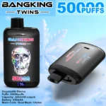 Bang King Twins 50K – Disposable Vape z Dvojno Komoro in 50.000 Potegi za Dolgotrajno Uporabo - slika 5