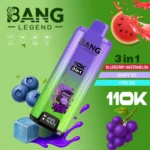 Bang Legend 110K Puffs – 3-v-1 Flavor Disposable Vape, 110.000 vdihov, LED zaslon, Mesh Coil, 850mAh Type-C Polnjenje - slika 5