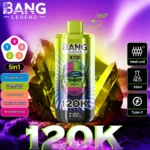 Bang Legend 120K Puffs – 5-v-1 Flavor Disposable Vape, 120.000 vdihov, LED zaslon, Mesh Coil, 850mAh Polnilna Baterija - slika 4