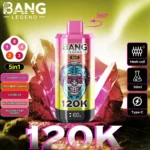 Bang Legend 120K Puffs – 5-v-1 Flavor Disposable Vape, 120.000 vdihov, LED zaslon, Mesh Coil, 850mAh Polnilna Baterija - slika 7