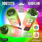 Bang Blaze 100000 Puffs 6 in 1 – Polnilna Enkratna Cigareta z LED Zaslonom, 850 mAh Baterijo in Šestimi Okusi