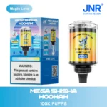 JNR Mega Shisha Hookah 100000 Puffs – Disposable Vape z 60 ml, 2200 mAh Baterijo in LED Zaslonom za Shisha-Style - slika 8