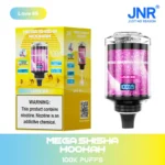 JNR Mega Shisha Hookah 100000 Puffs – Disposable Vape z 60 ml, 2200 mAh Baterijo in LED Zaslonom za Shisha-Style - slika 10