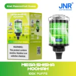 JNR Mega Shisha Hookah 100000 Puffs – Disposable Vape z 60 ml, 2200 mAh Baterijo in LED Zaslonom za Shisha-Style - slika 11