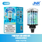 JNR Mega Shisha Hookah 100000 Puffs – Disposable Vape z 60 ml, 2200 mAh Baterijo in LED Zaslonom za Shisha-Style - slika 12