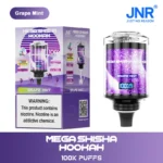JNR Mega Shisha Hookah 100000 Puffs – Disposable Vape z 60 ml, 2200 mAh Baterijo in LED Zaslonom za Shisha-Style - slika 13