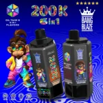 Bang Blaze 200K Puffs 6-v-1 Disposable Vape – 6 Ločenih Okusov, 72 ml, 650 mAh Polnilna Baterija, Type-C Polnjenje, 0–5 % Nikotina, - slika 6
