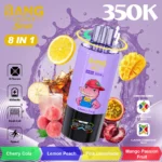 Bang Leader Stoll 350K 8-in-1 Disposable Vape – 350.000 Potegov, Multi Flavor E-cigareta, LED Display, Mesh Coil, Type-C Polnjenje - slika 10