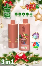 (Božič)Bang King Triple 100K Puffs – 100.000 Potegov, 3-v-1 Okusni Sistem, 850 mAh Baterija, Premium Disposable Vape - slika 8