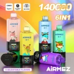 Airmez FOX 140.000 potegov 6-v-1 | Dolgotrajna E-cigareta za več okusov v Sloveniji