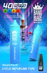 Bang Blaze Shisha 40K Puffs – 40.000 Potegov, 650 mAh Baterija, Nastavljiv Pretok Zraka, Premium Disposable Vape - slika 8