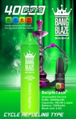 Bang Blaze Shisha 40K Puffs – 40.000 Potegov, 650 mAh Baterija, Nastavljiv Pretok Zraka, Premium Disposable Vape - slika 11