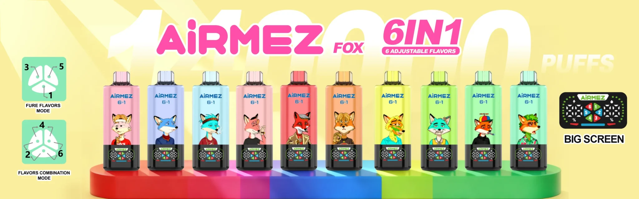 airmez fox 140.000 potegov 6 v 1 dolgotrajna e cigareta za vec okusov v sloveniji 11