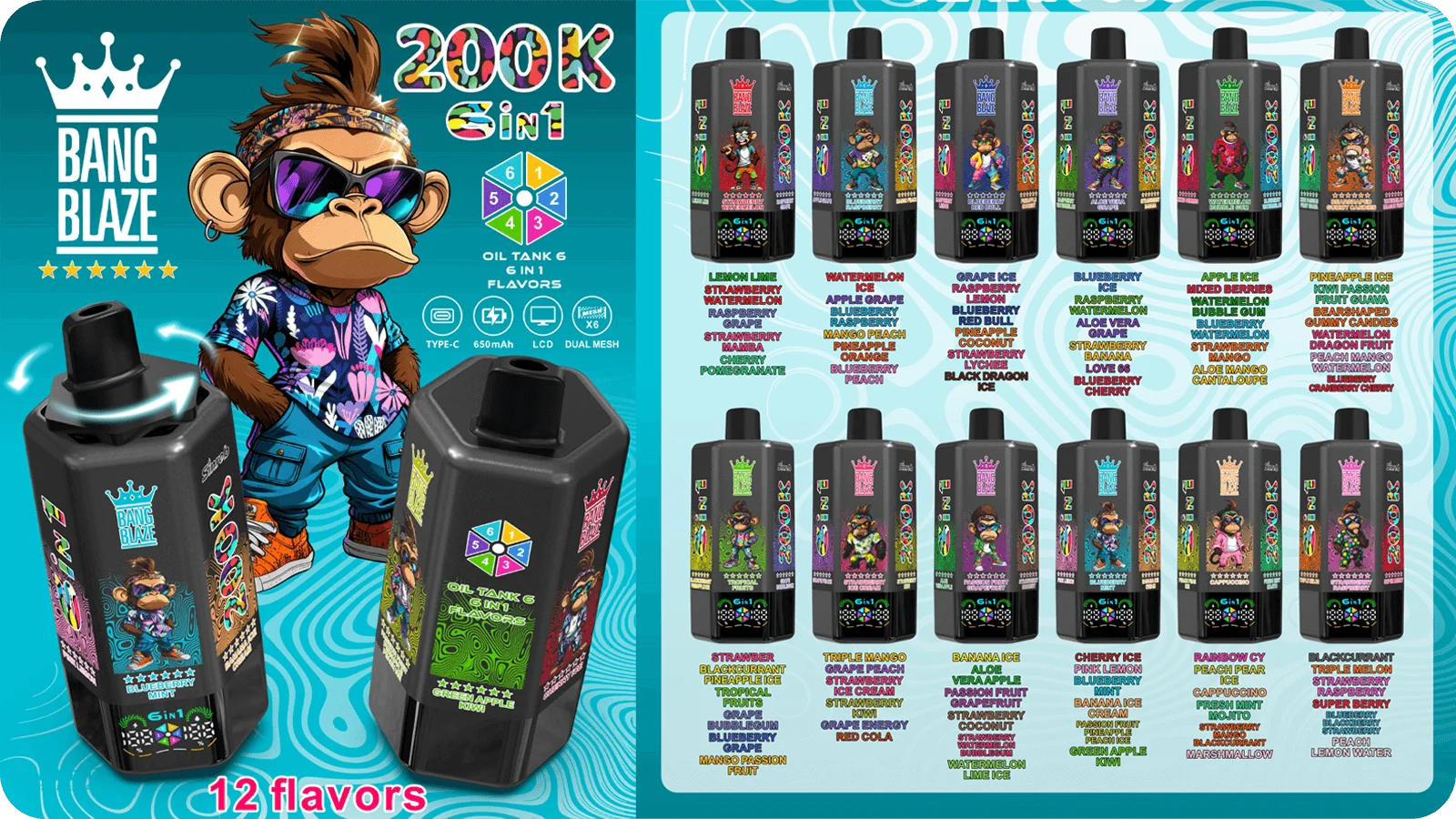 bang-blaze-200k-puffs-6-v-1-disposable-vape-6-locenih-okusov-72-ml-650-mah-polnilna-baterija-type-c-polnjenje-05-nikotina-1