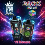 Bang Blaze 200K Puffs 6 v 1 Disposable Vape – 6 Ločenih Okusov, 72 ml, 650 mAh Polnilna Baterija, Type C Polnjenje, 0–5 % Nikotina