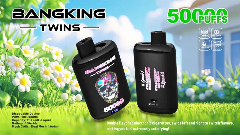 Bang King Twins 50K – Disposable Vape z Dvojno Komoro in 50.000 Potegi za Dolgotrajno Uporabo 1 bang king twins 50k disposable vape z dvojno komoro in 50.000 potegi za dolgotrajno uporabo 3