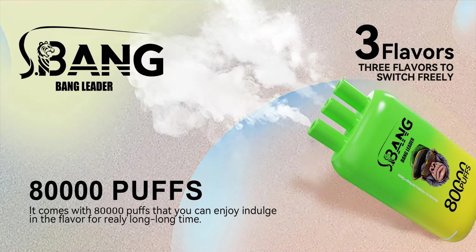 Bang Leader 80K Disposable Vape – 80.000 potegov, trojni okusi, LED zaslon, polnilna baterija, graffiti dizajn 2 bang leader 80k disposable vape 80.000 potegov trojni okusi led zaslon polnilna baterija graffiti dizajn 1