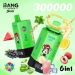 Bang Leader Stoll 300K Puffs Vape – 6 v 1 Flavor System, Ultra High Capacity, Mesh Coil, Type C Polnjenje, OEM/ODM združljiv