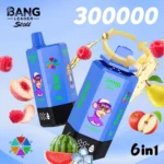 Bang Leader Stoll 300K Puffs Vape – 6 v 1 Flavor System, Ultra High Capacity, Mesh Coil, Type C Polnjenje, OEM/ODM združljiv