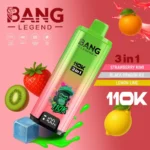 Bang Legend 110K Puffs – 3 v 1 Flavor Disposable Vape, 110.000 vdihov, LED zaslon, Mesh Coil, 850mAh Type C Polnjenje