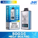JNR Mega Box Pro 50000 Puffs – Dolgotrajni Disposable Vape z 32 ml, LED Zaslonom in 20 Okusi za EU trg