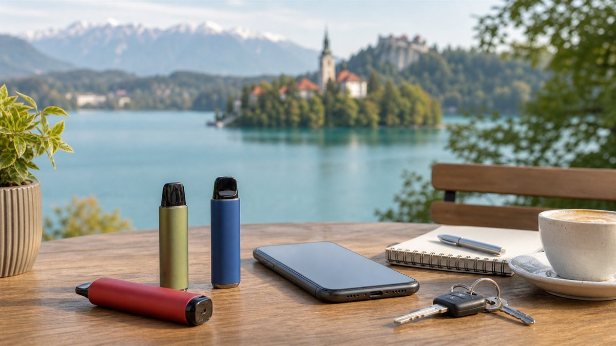 Domov 61 Kompaktna 15K vape naprava v Sloveniji ob Blejskem jezeru