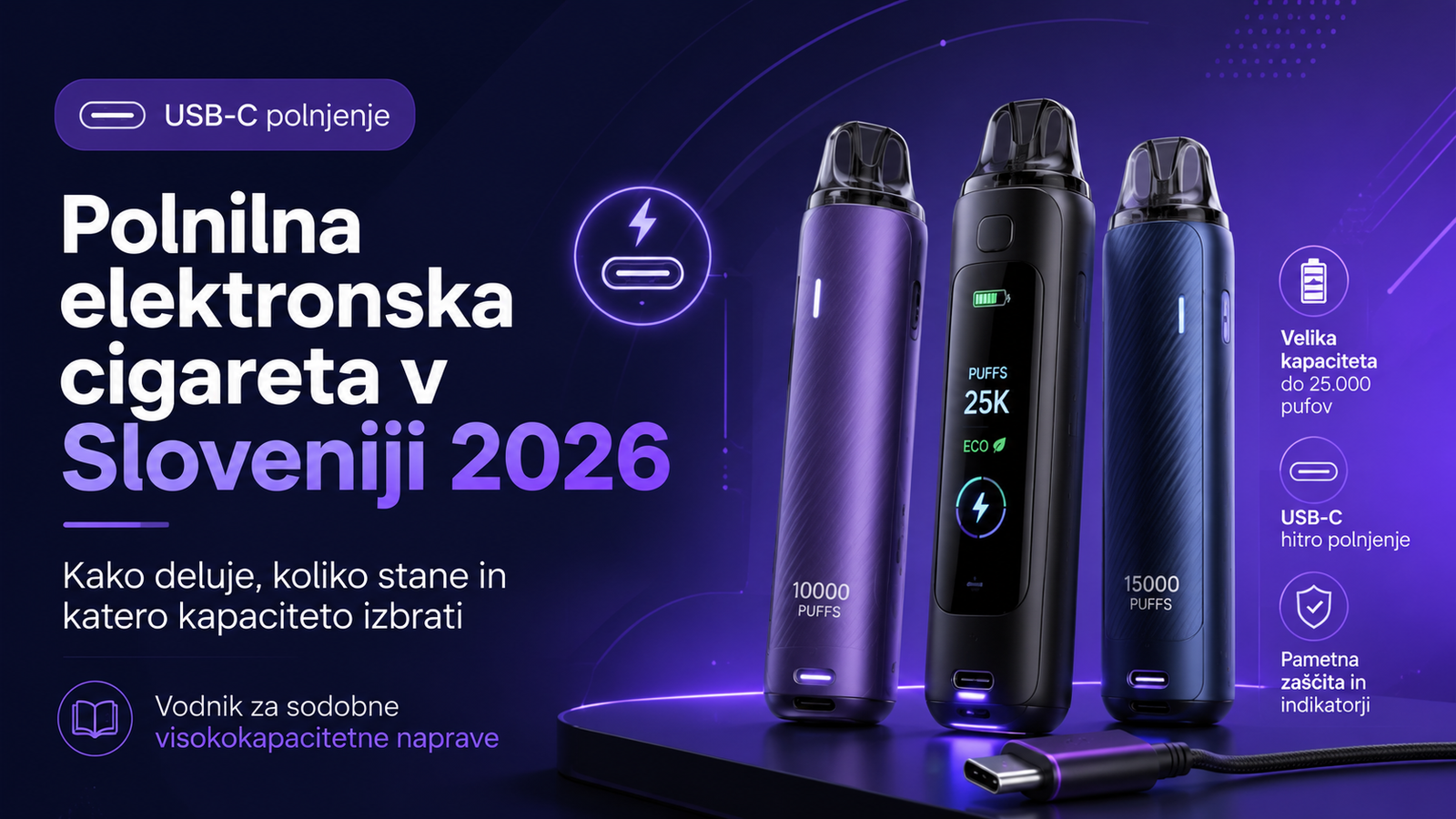Domov 60 Polnilna Elektronska Cigareta v Sloveniji 2026 Popoln Vodnik o Bateriji, Ceni in Izbiri