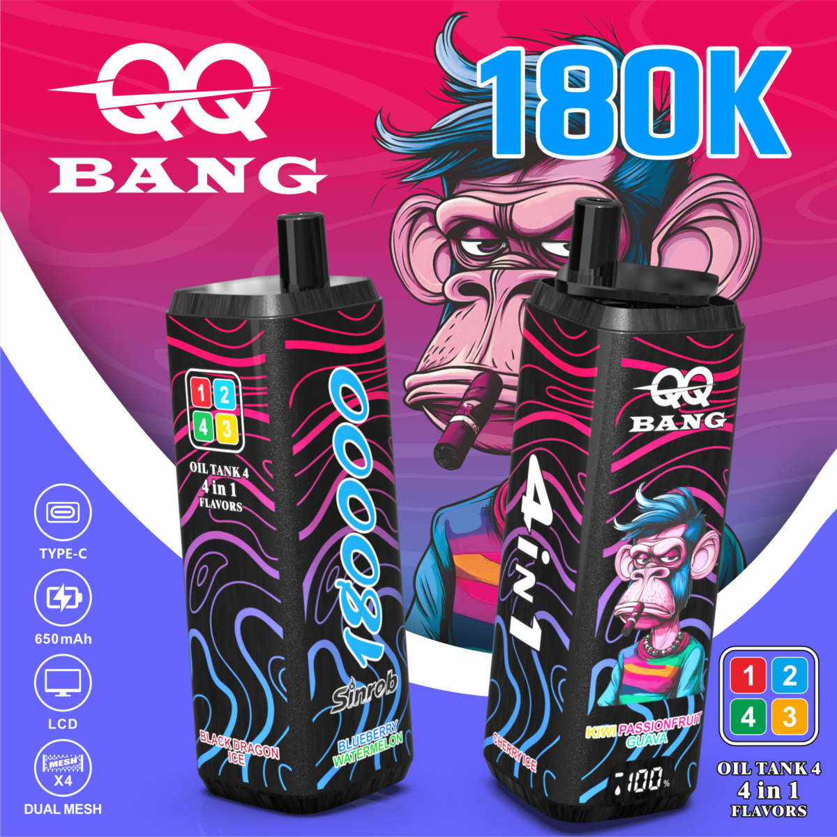 QQ Bang 180K modra različica za preverjanje podatkov pred nakupom